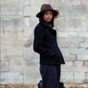 OLD NAVY size small black wool blend blazer coat